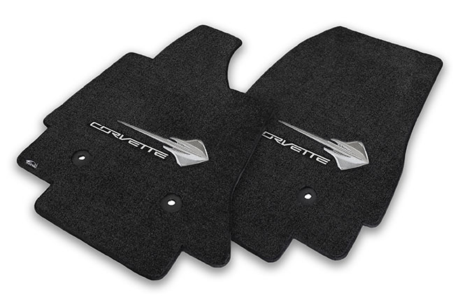 2014 C7 Corvette Stingray Lloyds Ultimat Brownstone Floor Mat, Embroidered Stingray Logo
